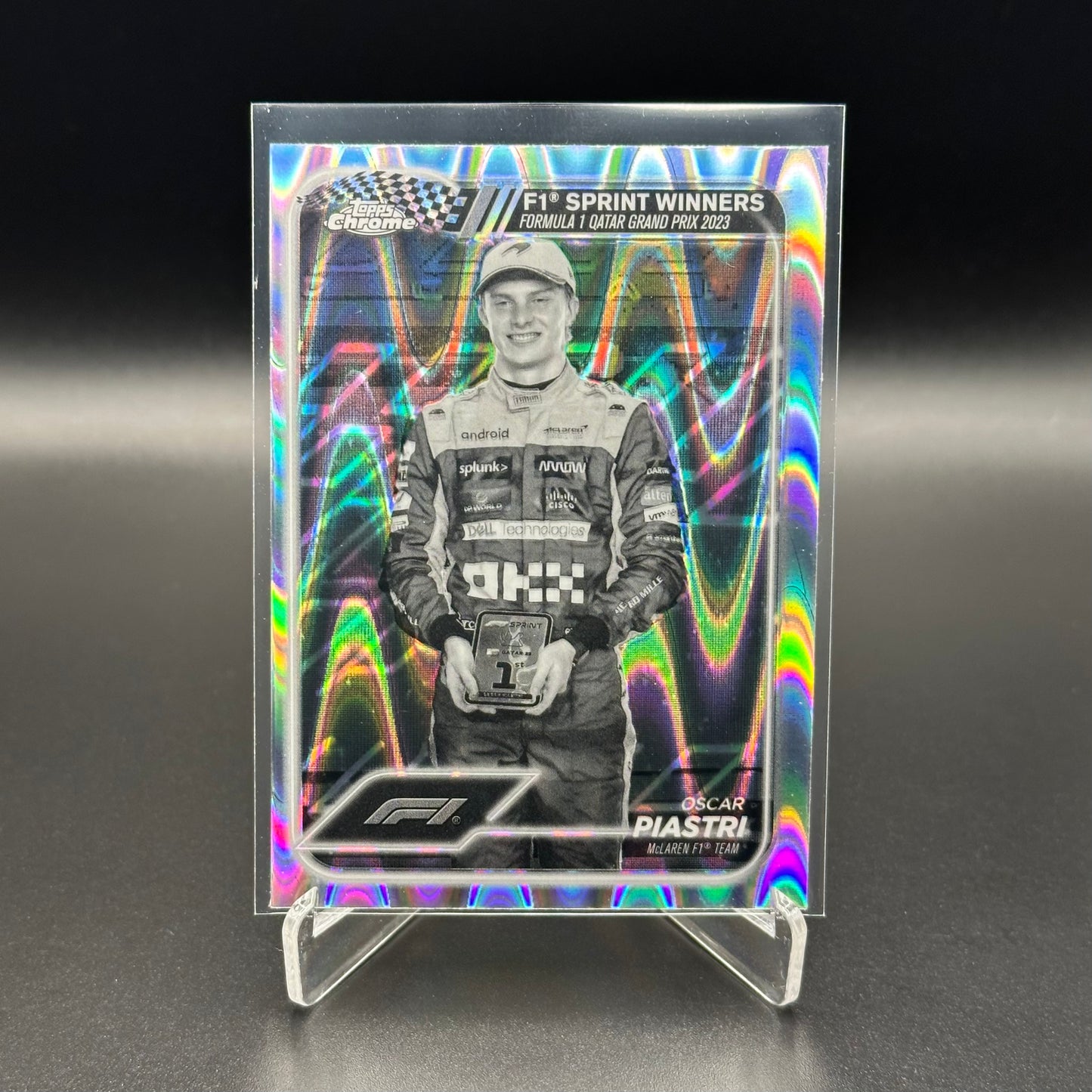 2024 Topps Chrome Formula 1 OSCAR PIASTRI #151 Grand Prix Winner RayWave Refractor