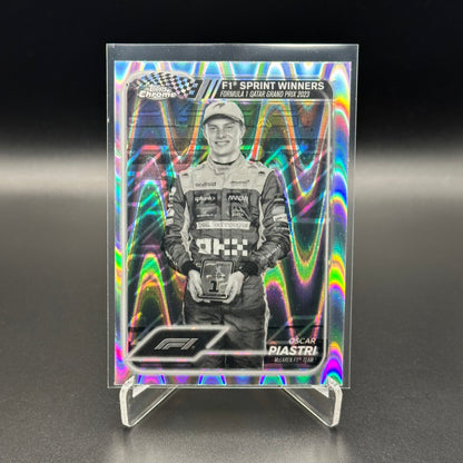 2024 Topps Chrome Formula 1 OSCAR PIASTRI #151 Grand Prix Winner RayWave Refractor