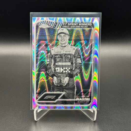 2024 Topps Chrome Formula 1 OSCAR PIASTRI #151 Grand Prix Winner RayWave Refractor