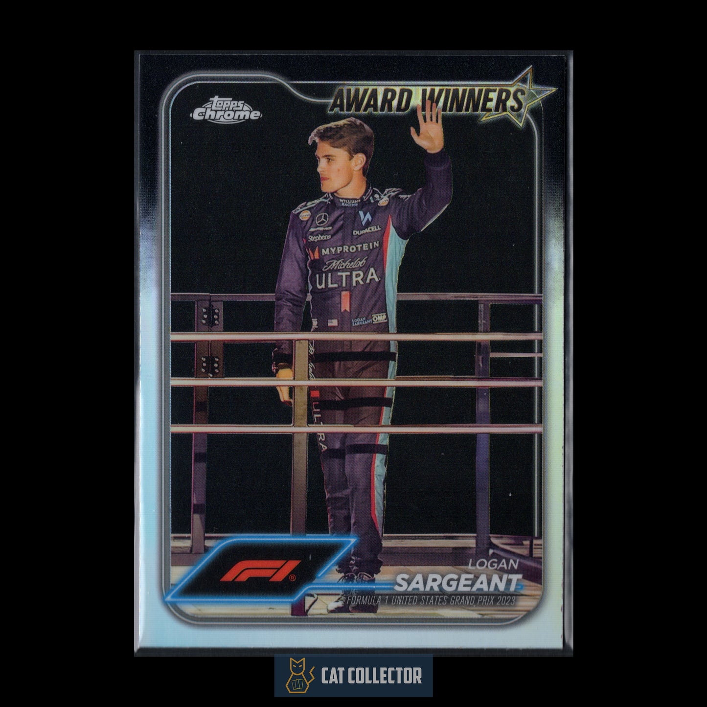 2024 Topps Chrome Formula 1 LOGAN SARGEANT #186 Award Winners Refractor