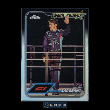 2024 Topps Chrome Formula 1 LOGAN SARGEANT #186 Award Winners Refractor