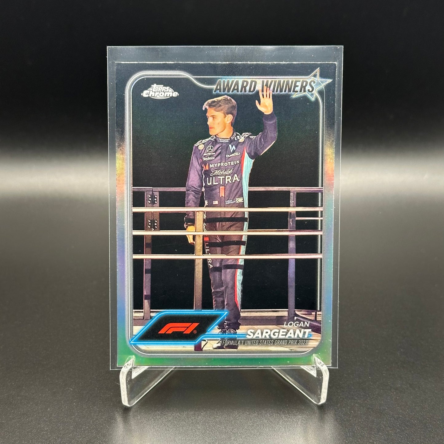 2024 Topps Chrome Formula 1 LOGAN SARGEANT #186 Award Winners Refractor