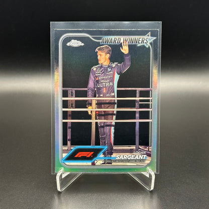 2024 Topps Chrome Formula 1 LOGAN SARGEANT #186 Award Winners Refractor