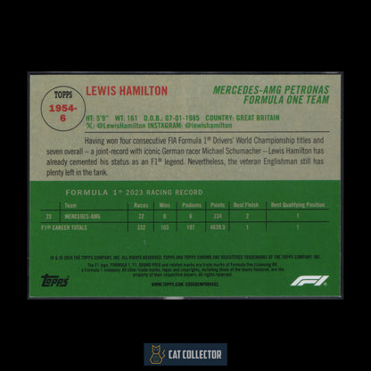 2024 Topps Chrome Formula 1 LEWIS HAMILTON #1954-6 Retro