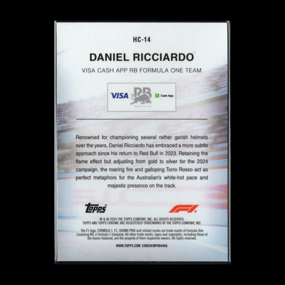 2024 Topps Chrome Formula 1 DANIEL RICCIARDO #HC-14 Helmet Collection