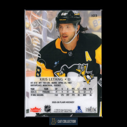 2025-26 Fleer Flair KRIS LETANG #103