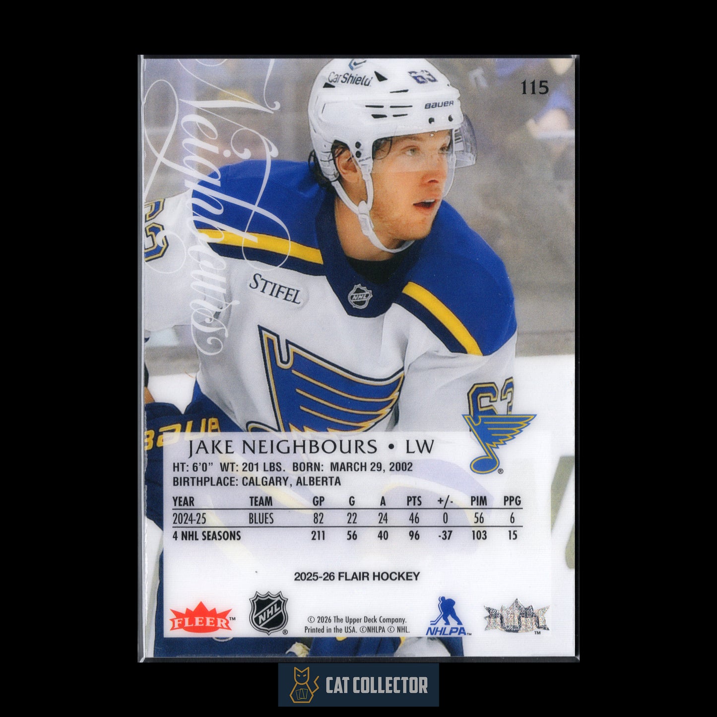 2025-26 Fleer Flair JAKE NEIGHBOURS #115