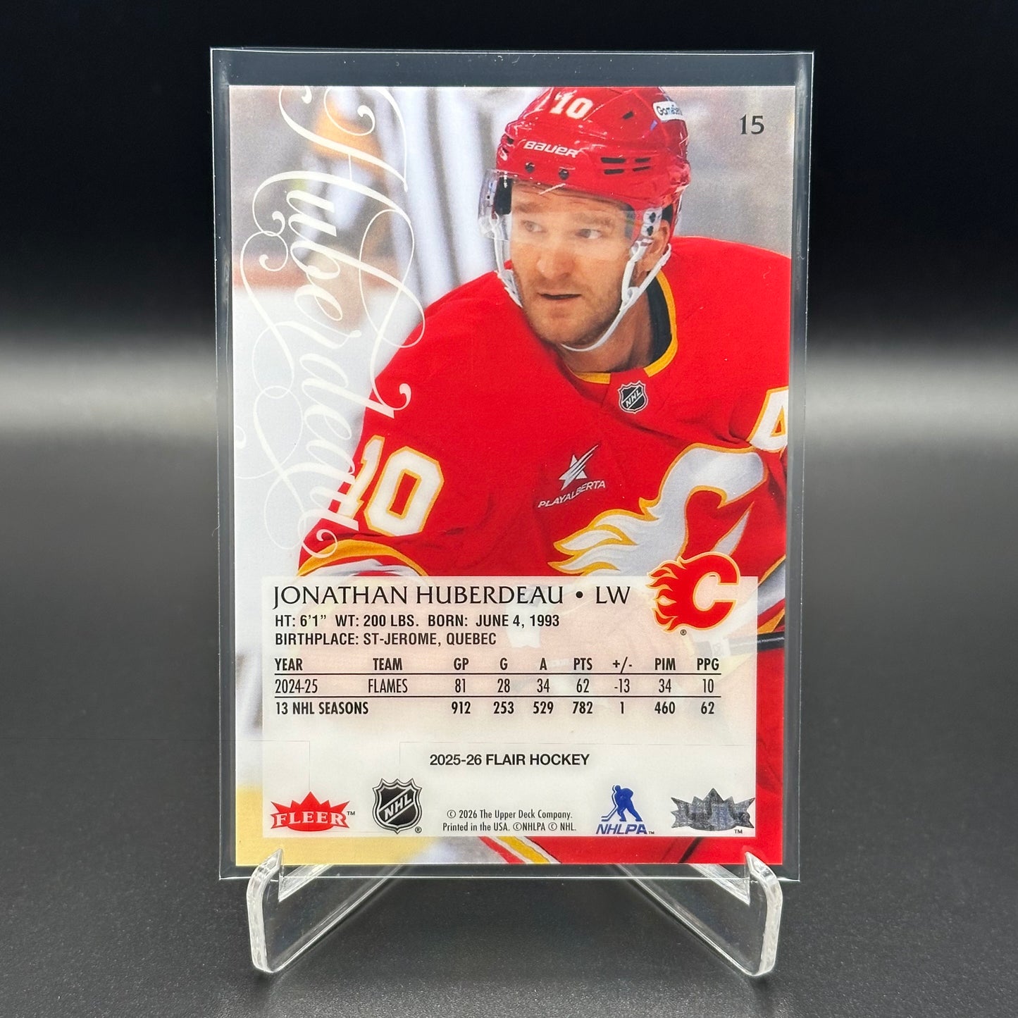 2025-26 Fleer Flair JONATHAN HUBERDEAU #15