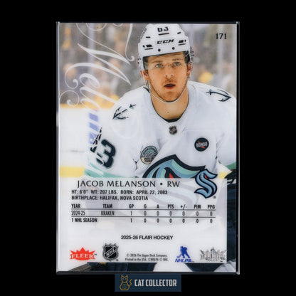 2025-26 Fleer Flair JACOB MELANSON #171 Rookie RC