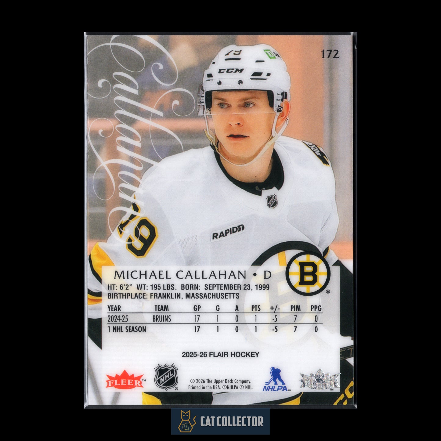 2025-26 Fleer Flair MICHAEL CALLAHAN #172 Rookie RC