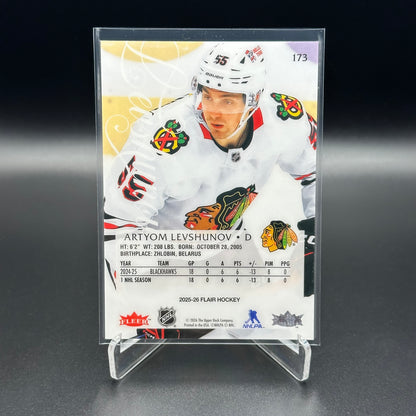 2025-26 Fleer Flair ARTYOM LEVSHUNOV #173 Rookie RC