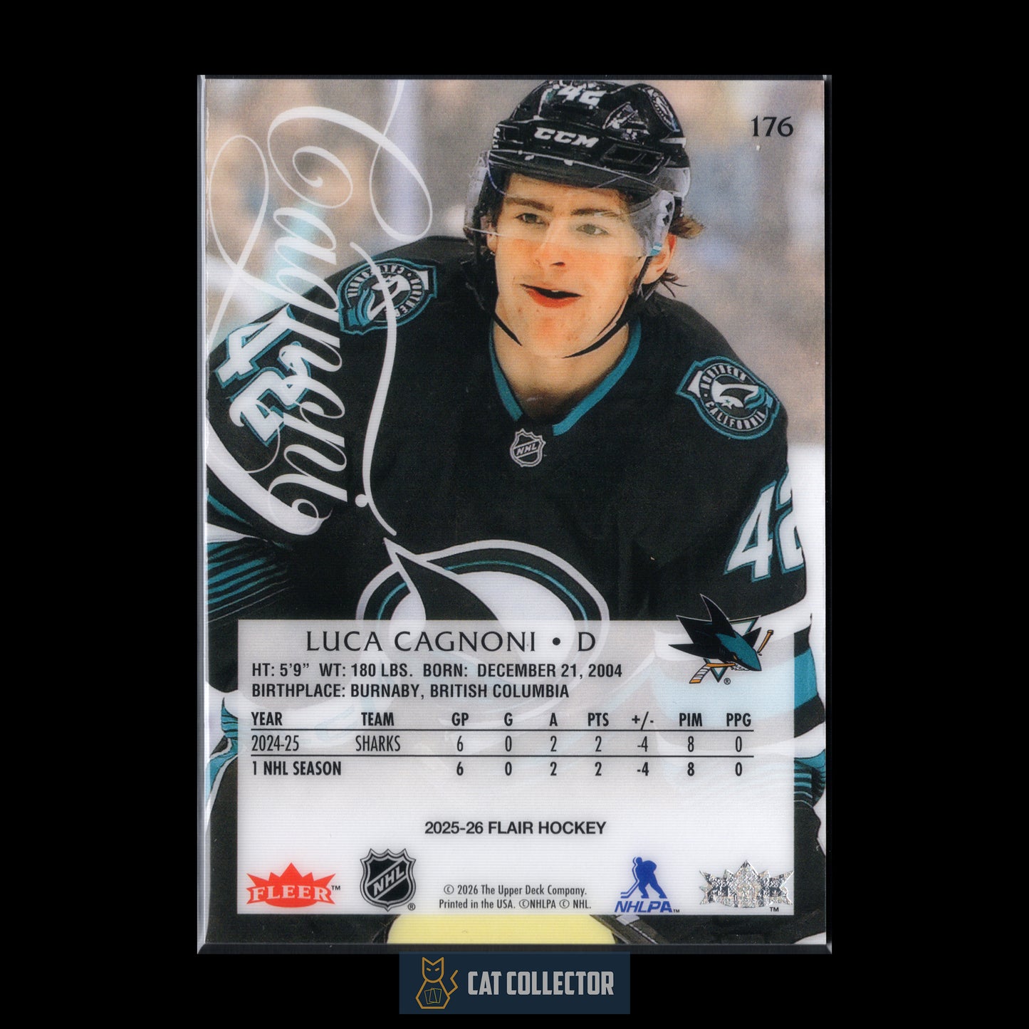 2025-26 Fleer Flair LUCA CAGNONI #176 Rookie RC