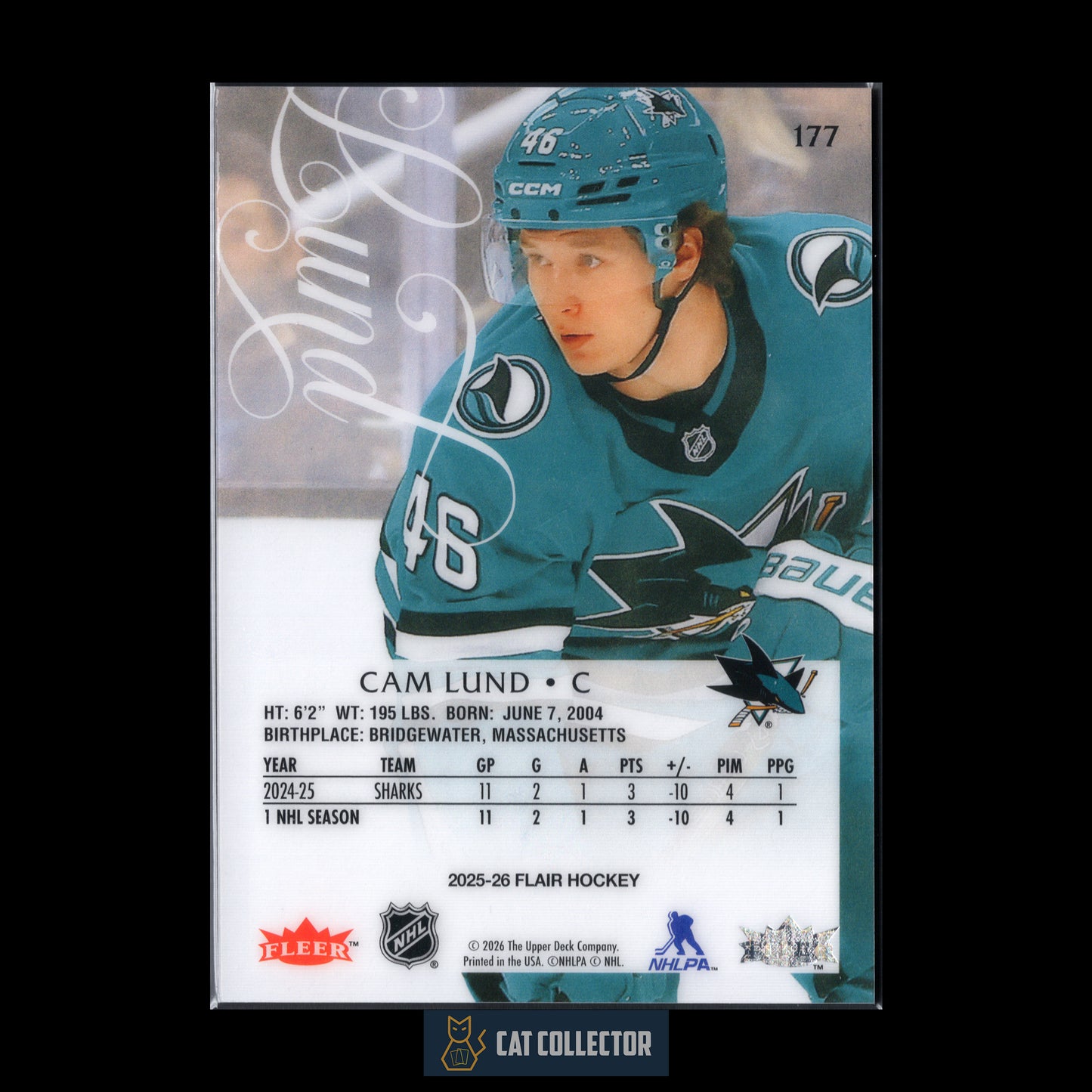 2025-26 Fleer Flair CAM LUND #177 Rookie RC