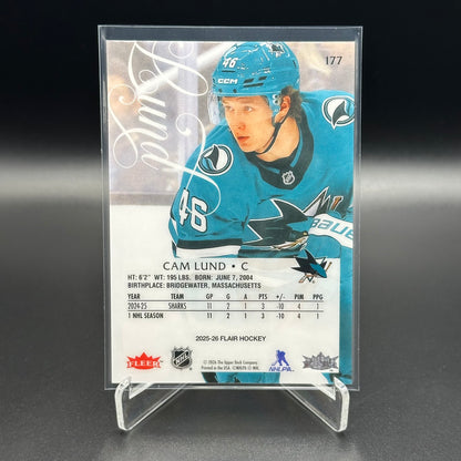 2025-26 Fleer Flair CAM LUND #177 Rookie RC