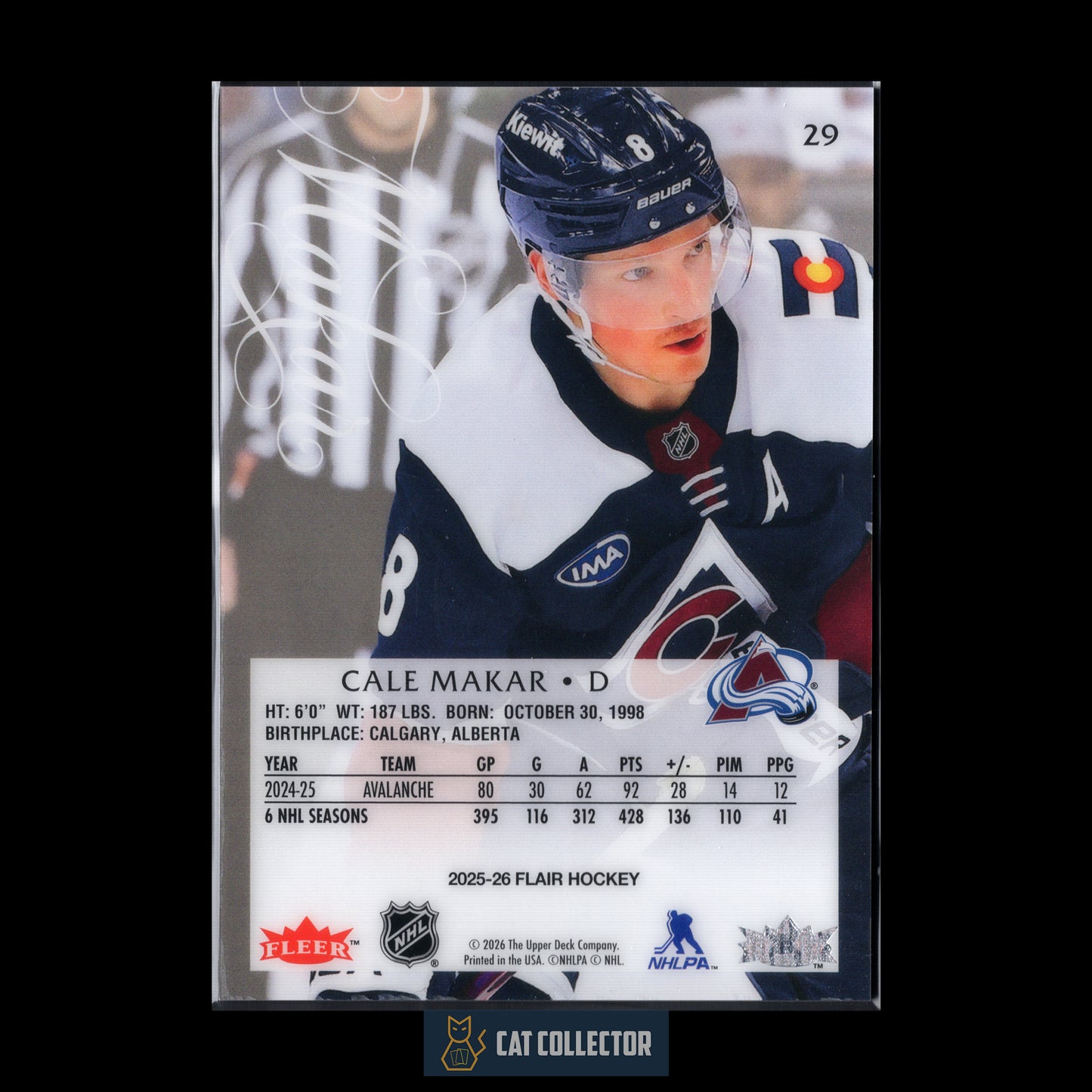 2025-26 Fleer Flair CALE MAKAR #29