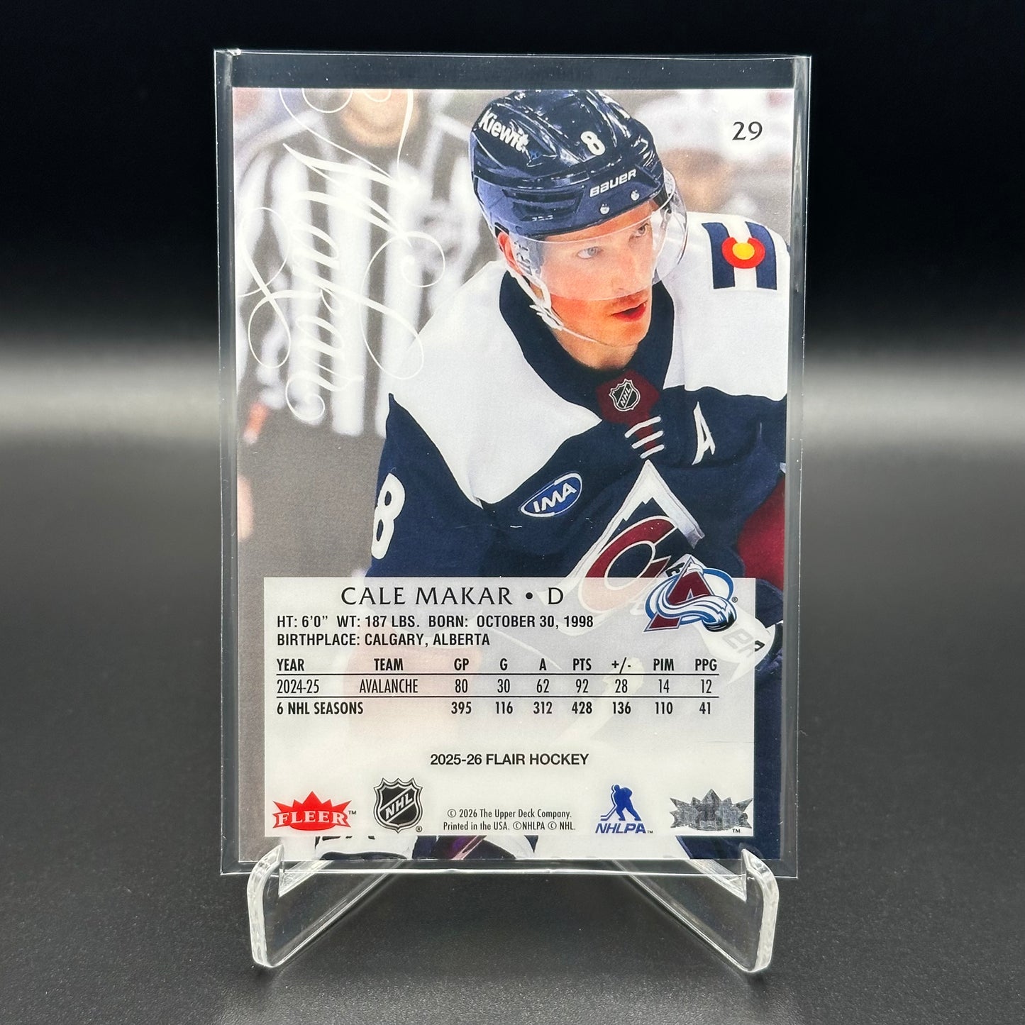 2025-26 Fleer Flair CALE MAKAR #29