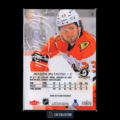 2025-26 Fleer Flair MASON MCTAVISH #2