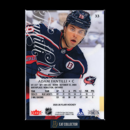 2025-26 Fleer Flair ADAM FANTILLI #33