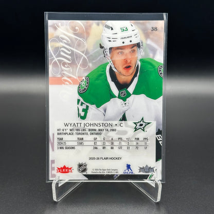 2025-26 Fleer Flair WYATT JOHNSTON #38