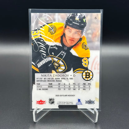 2025-26 Fleer Flair NIKITA ZADOROV #6