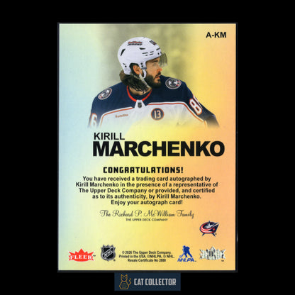 2025-26 Fleer Flair KIRILL MARCHENKO #A-KM Autographics Auto