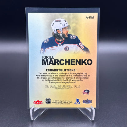 2025-26 Fleer Flair KIRILL MARCHENKO #A-KM Autographics Auto