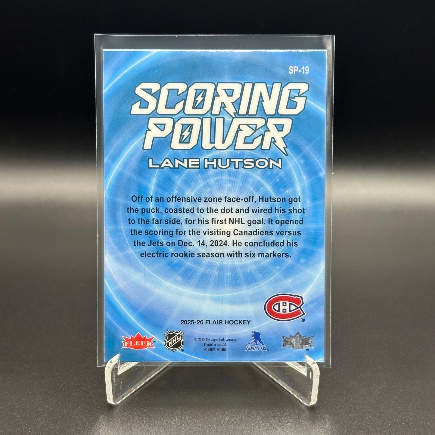 2025-26 Fleer Flair LANE HUTSON #SP-19 Scoring Power