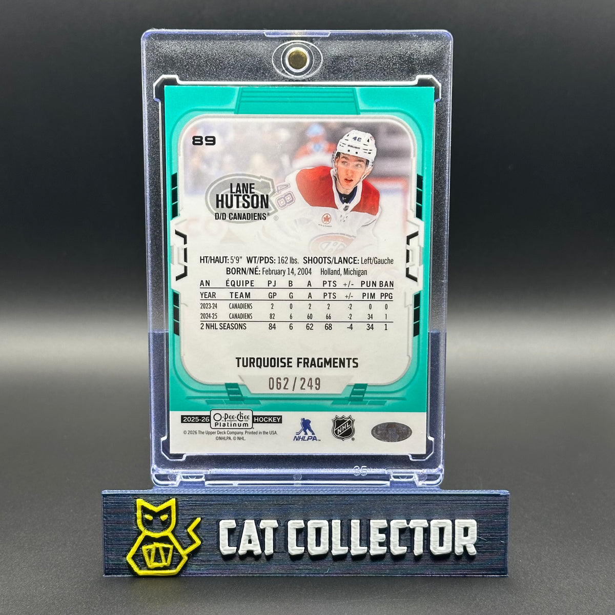 2025-26 O-Pee-Chee Platinum LANE HUTSON #89 Turquoise Fragments /249