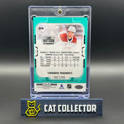 2025-26 O-Pee-Chee Platinum LANE HUTSON #89 Turquoise Fragments /249
