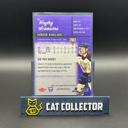 2025-26 UD Fleer Ultra PWHL HAYLEY SCAMURRA #57 Career Highlight
