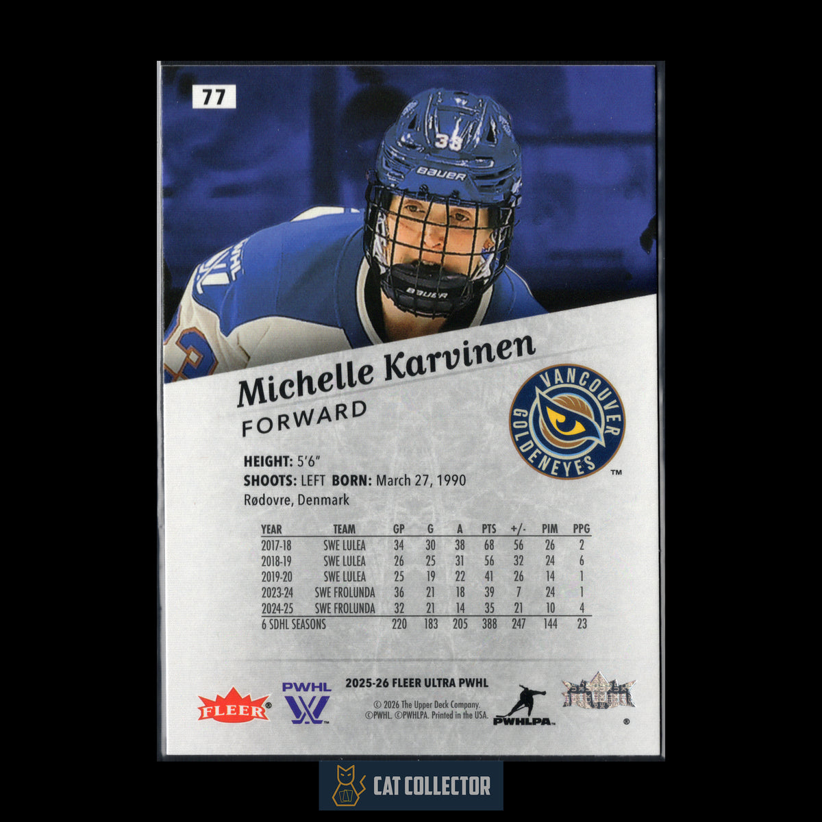 2025-26 UD Fleer Ultra PWHL ROOKIE Base ~ Complétez votre collection!