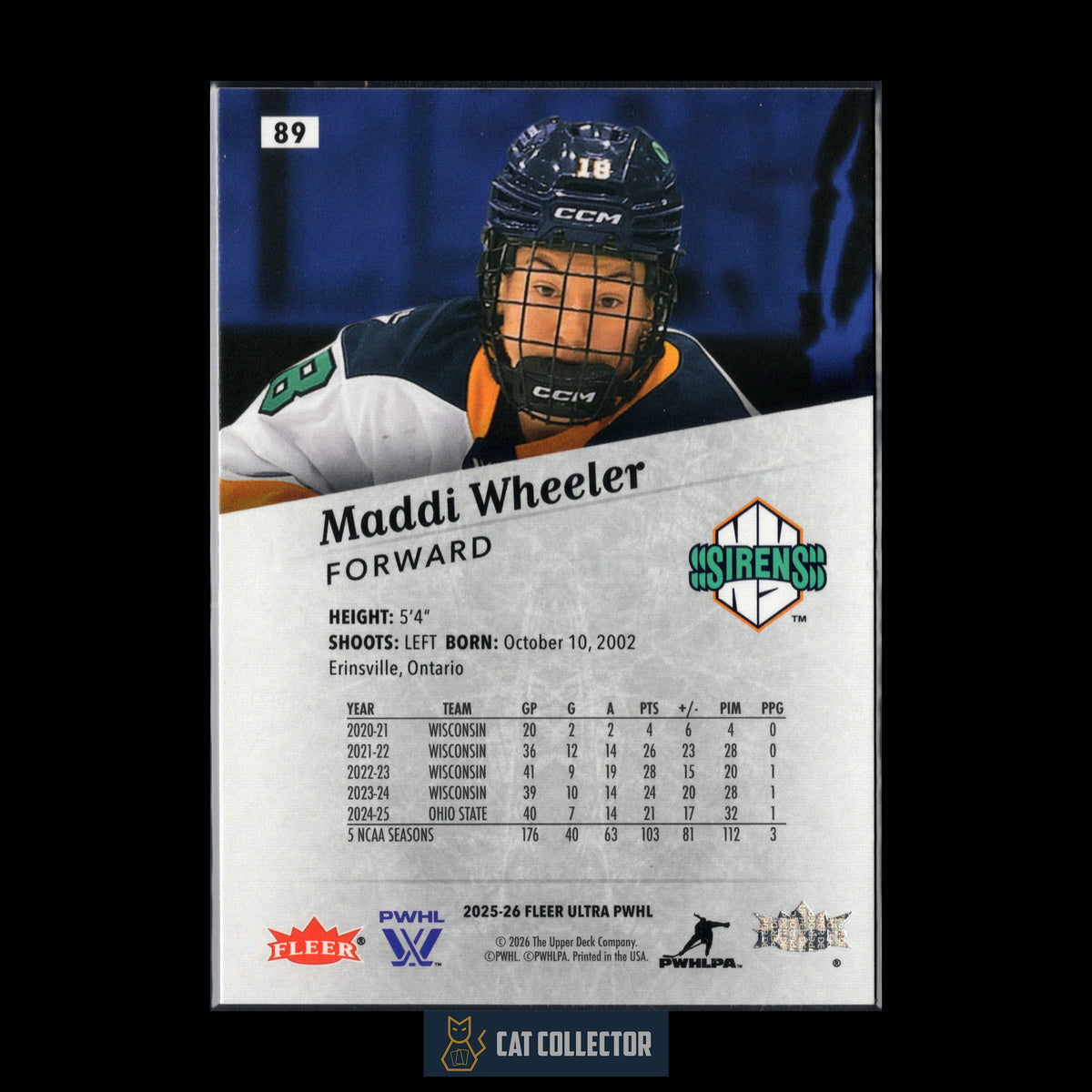2025-26 UD Fleer Ultra PWHL ROOKIE Base ~ Complétez votre collection!