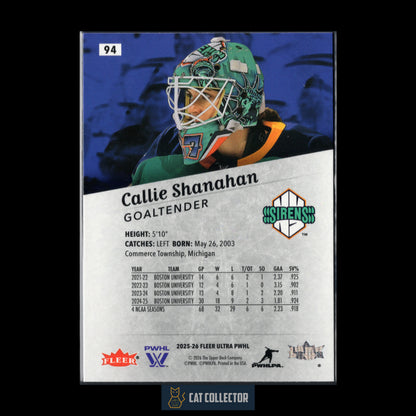2025-26 UD Fleer Ultra PWHL ROOKIE Base ~ Complétez votre collection!