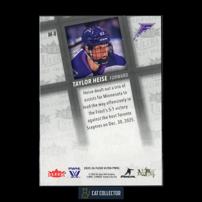 2025-26 Fleer Ultra PWHL TAYLOR HEISE #M-8 Medallions