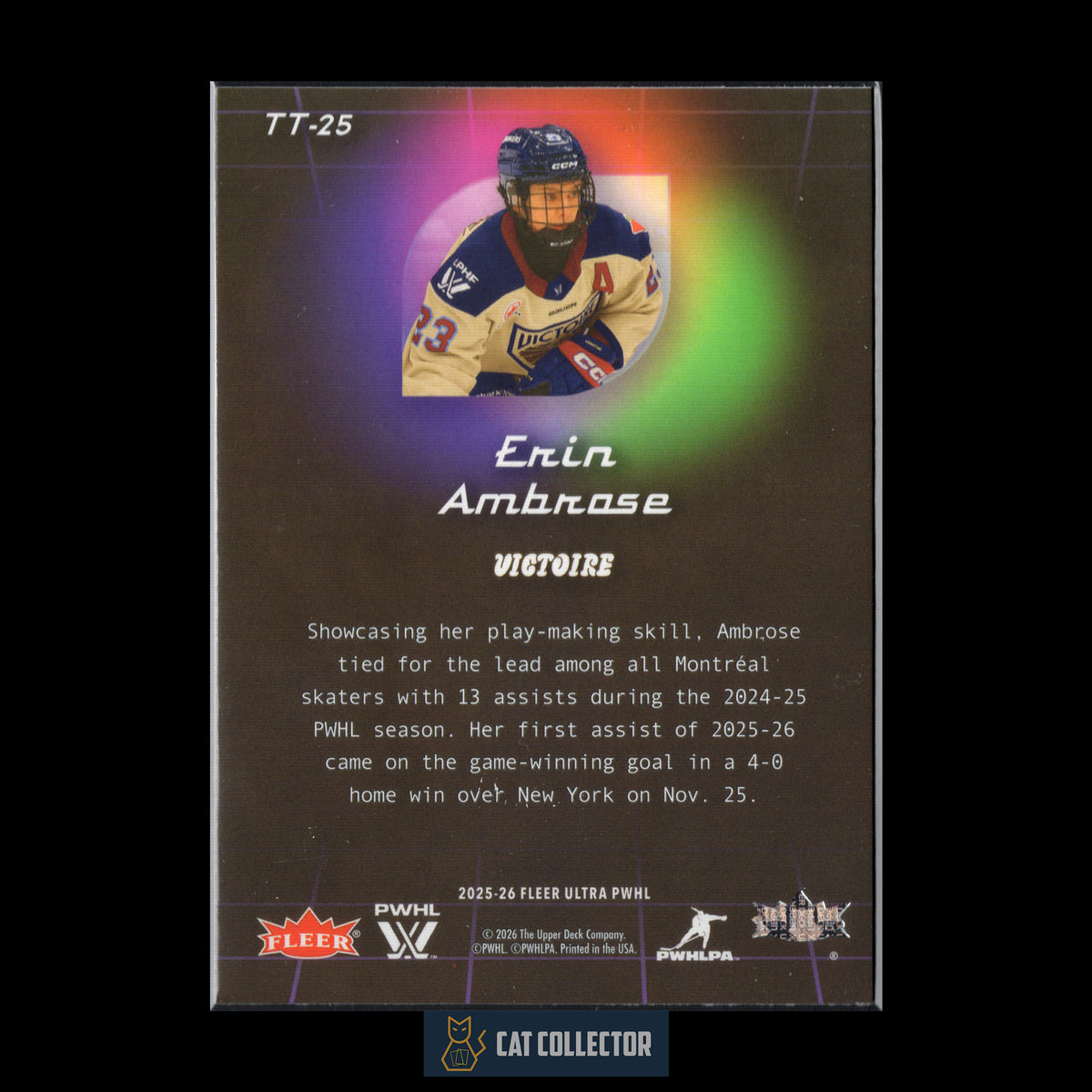 2025-26 Fleer Ultra PWHL ERIN AMBROSE #TT-25 Top 30