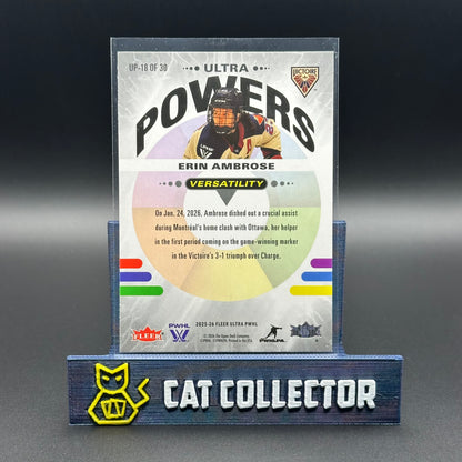 2025-26 Fleer Ultra PWHL ERIN AMBROSE #UD-18 Ultra Powers