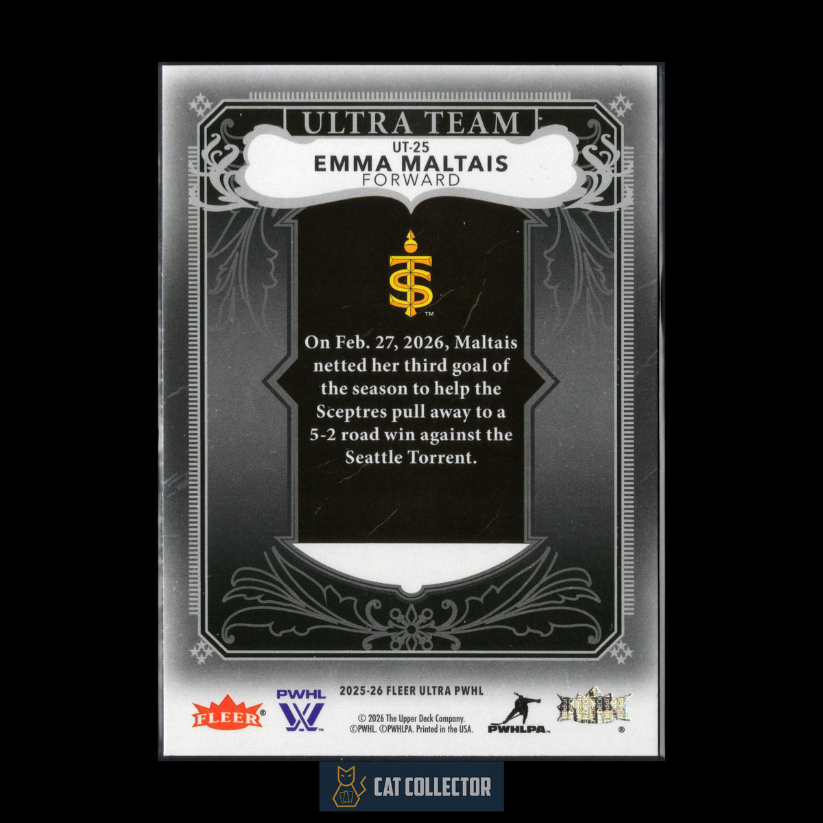 2025-26 Fleer Ultra PWHL EMMA MALTAIS #UT-25 Ultra Team