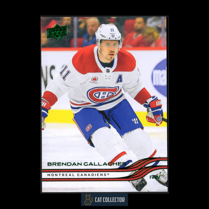 2025-26 Upper Deck Series 1 BRENDAN GALLAGHER #89 Holiday Parallel