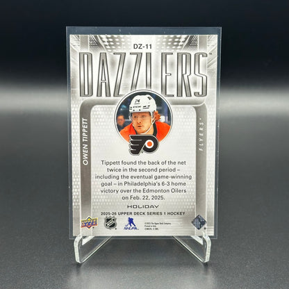 2025-26 Upper Deck Series 1 OWEN TIPPETT #DZ-11 Dazzlers Holiday