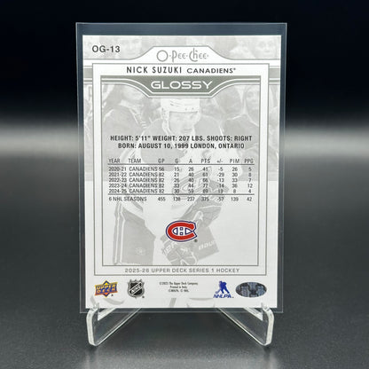 2025-26 Upper Deck Series 1 NICK SUZUKI #OG-13 O-Pee-Chee Glossy