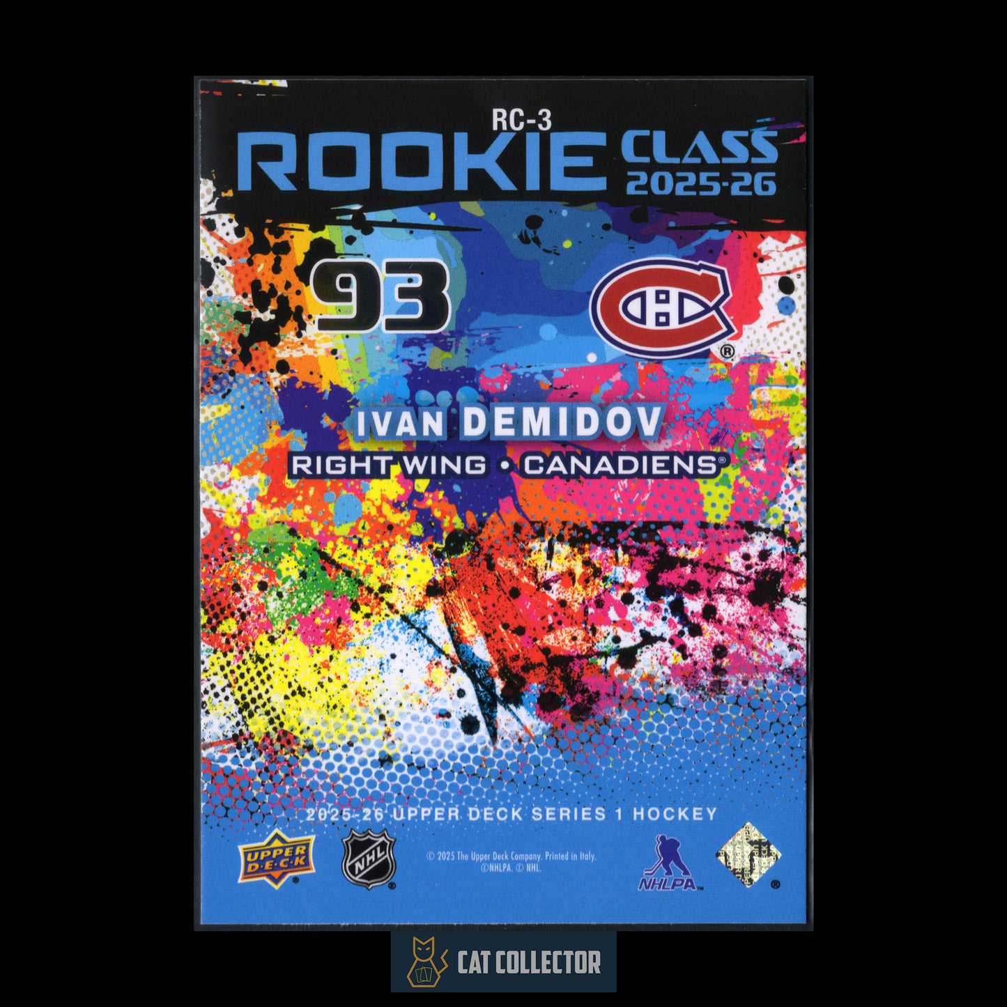 2025-26 UD Series 1 IVAN DEMIDOV #RC-3 Rookie Commemorative Class RC