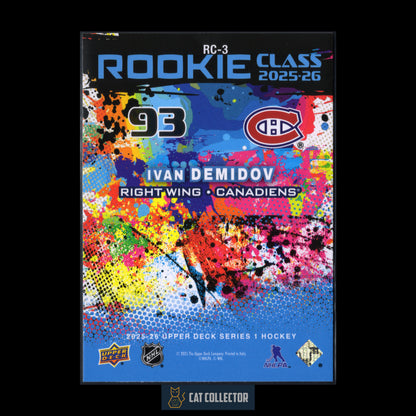 2025-26 UD Series 1 IVAN DEMIDOV #RC-3 Rookie Commemorative Class RC