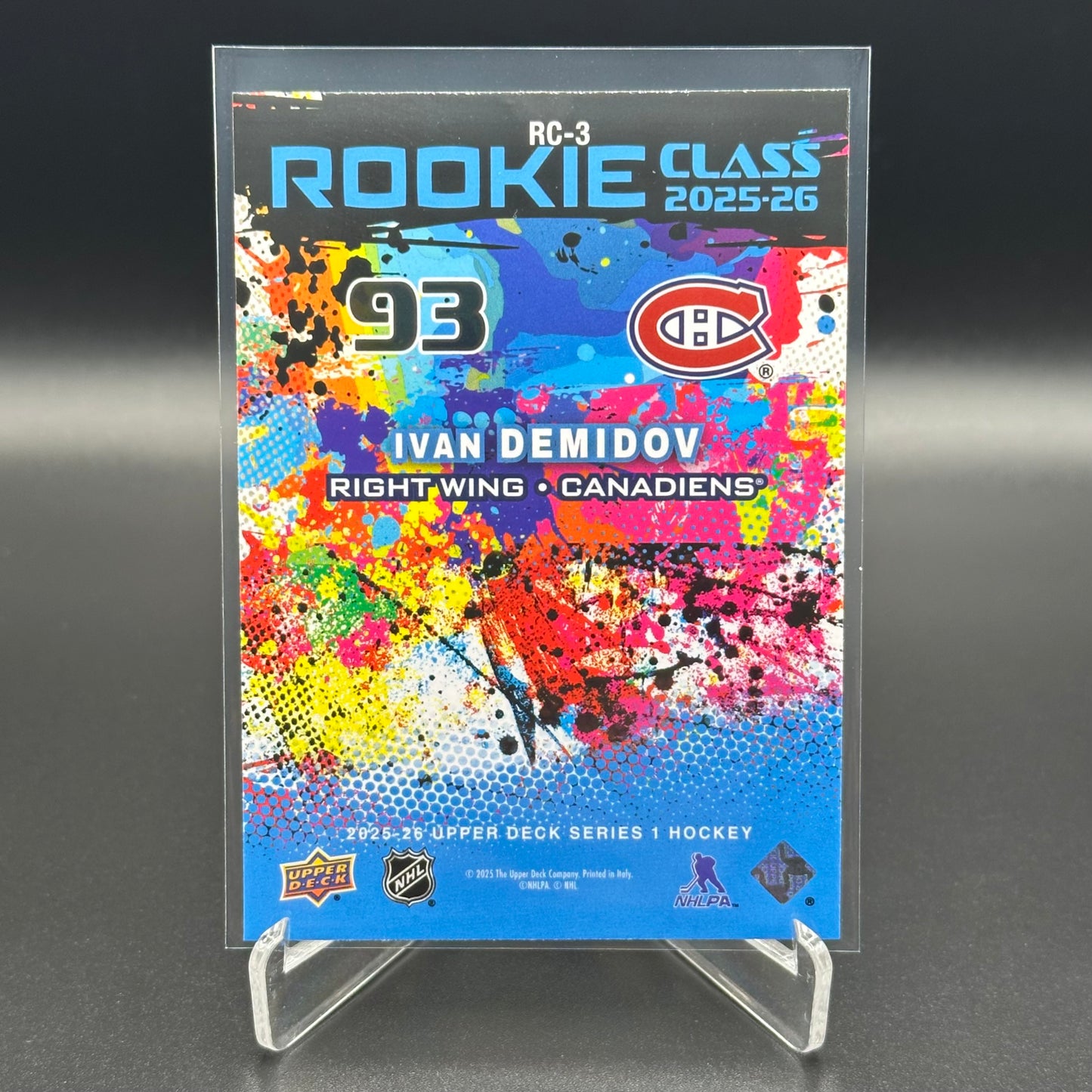 2025-26 UD Series 1 IVAN DEMIDOV #RC-3 Rookie Commemorative Class RC