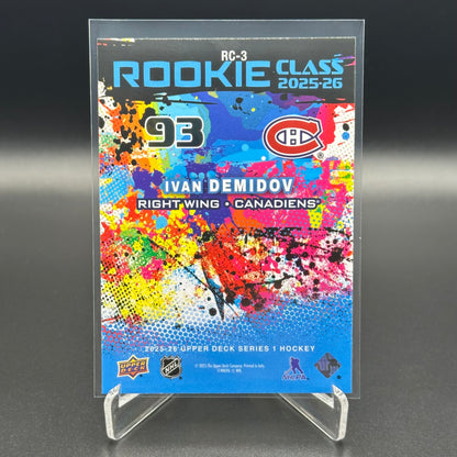 2025-26 UD Series 1 IVAN DEMIDOV #RC-3 Rookie Commemorative Class RC