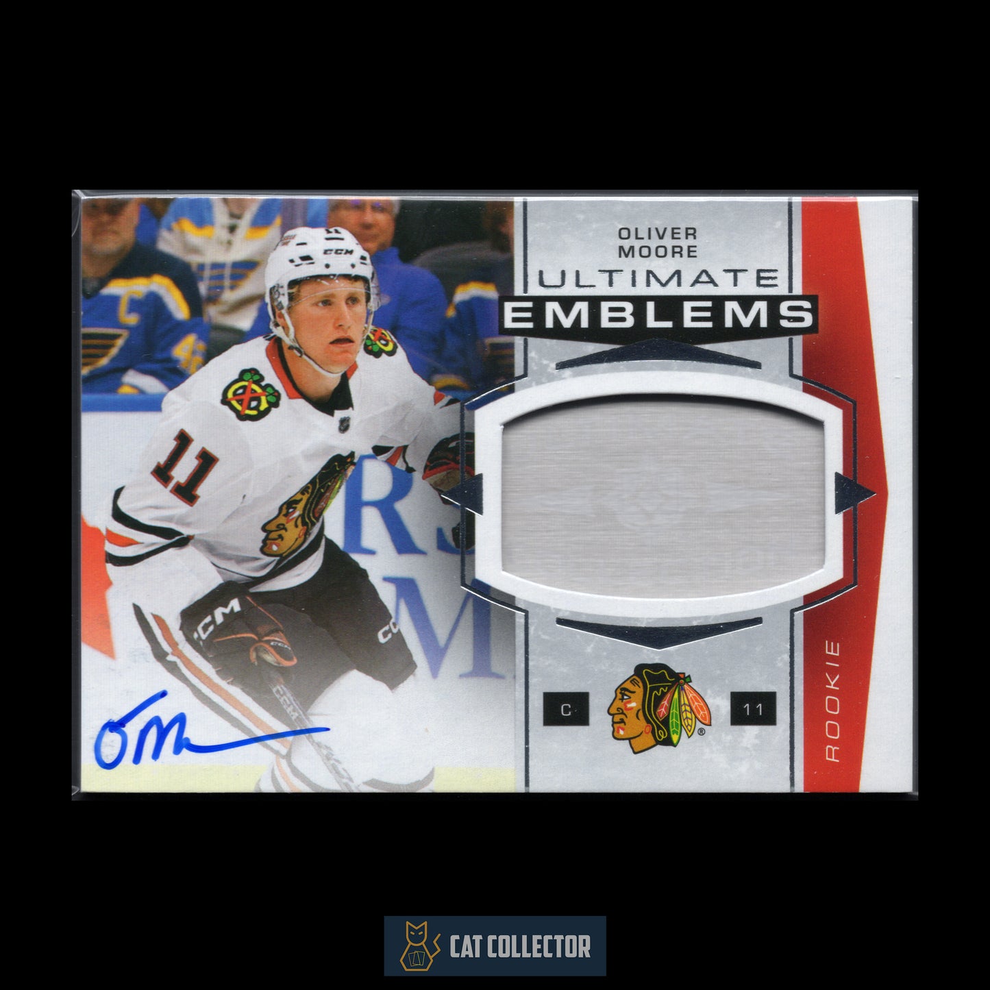 2025-26 UD Ultimate Collection OLIVER MOORE #UER-OM Ultimate Emblems Rookies RC Auto