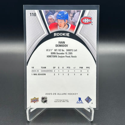 2025-26 UD Allure IVAN DEMIDOV #110 Rookie RC