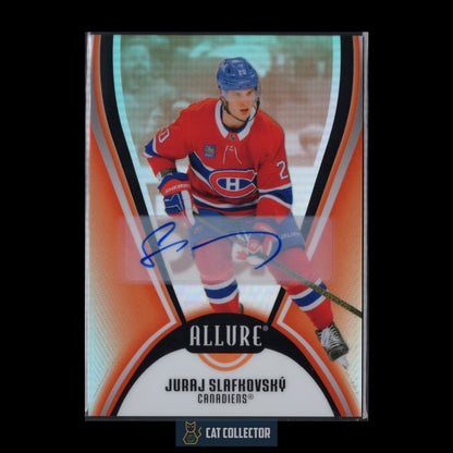 2025-26 UD Allure JURAJ SLAFKOVSKY #26 Red Rainbow Auto