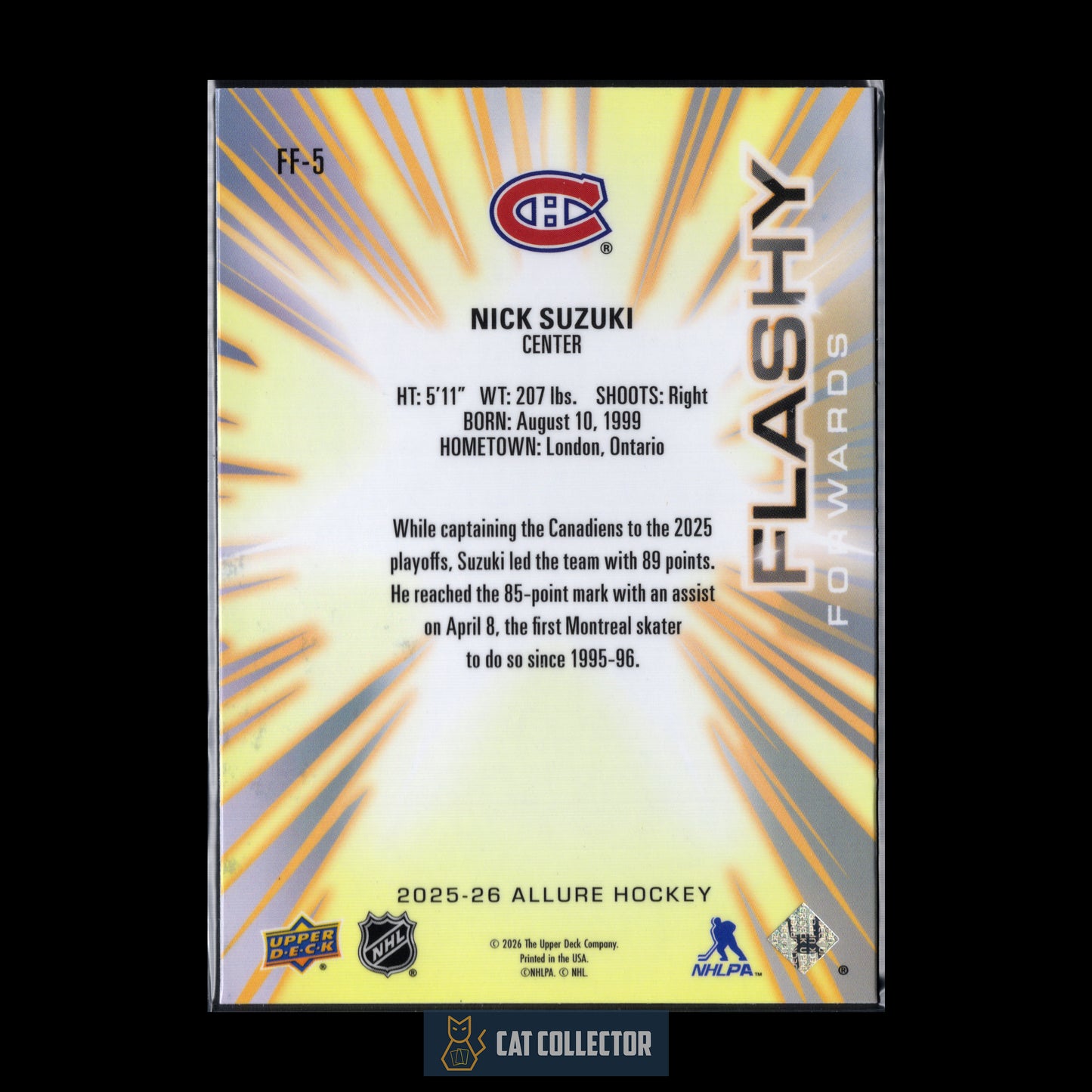 2025-26 Upper Deck Allure NICK SUZUKI #FF-5 Flashy Fowards