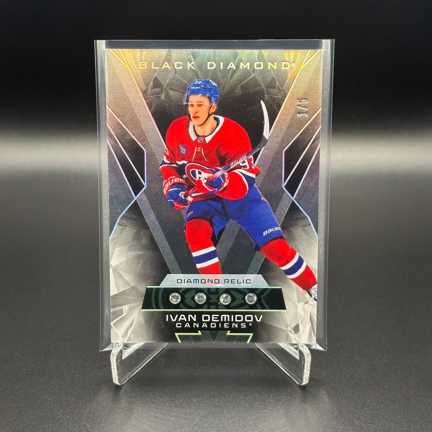 2025-26 Upper Deck Black Diamond IVAN DEMIDOV #BDB-ID Diamond Relics Parallel Rookies Quad RC 1/5