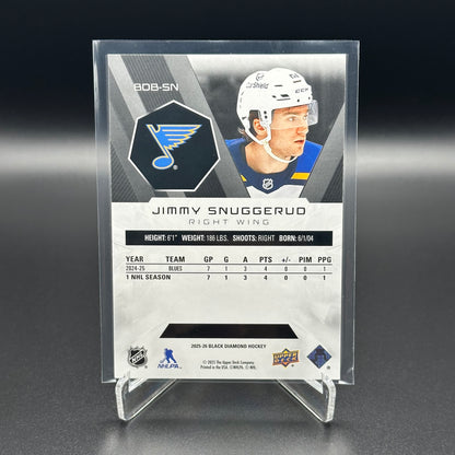 2025-26 Upper Deck Black Diamond JIMMY SNUGGERUD #BDB-SN  /349 St Louis Blues